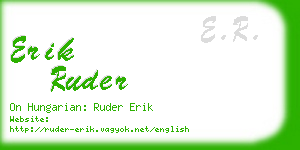 erik ruder business card